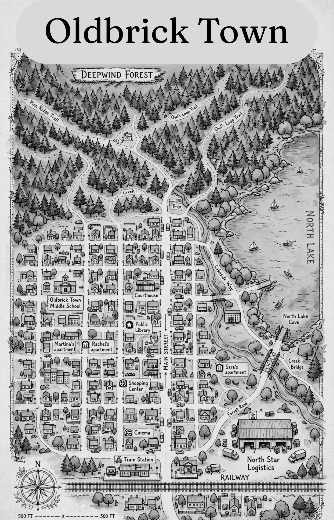 Map of Oldbrick Town